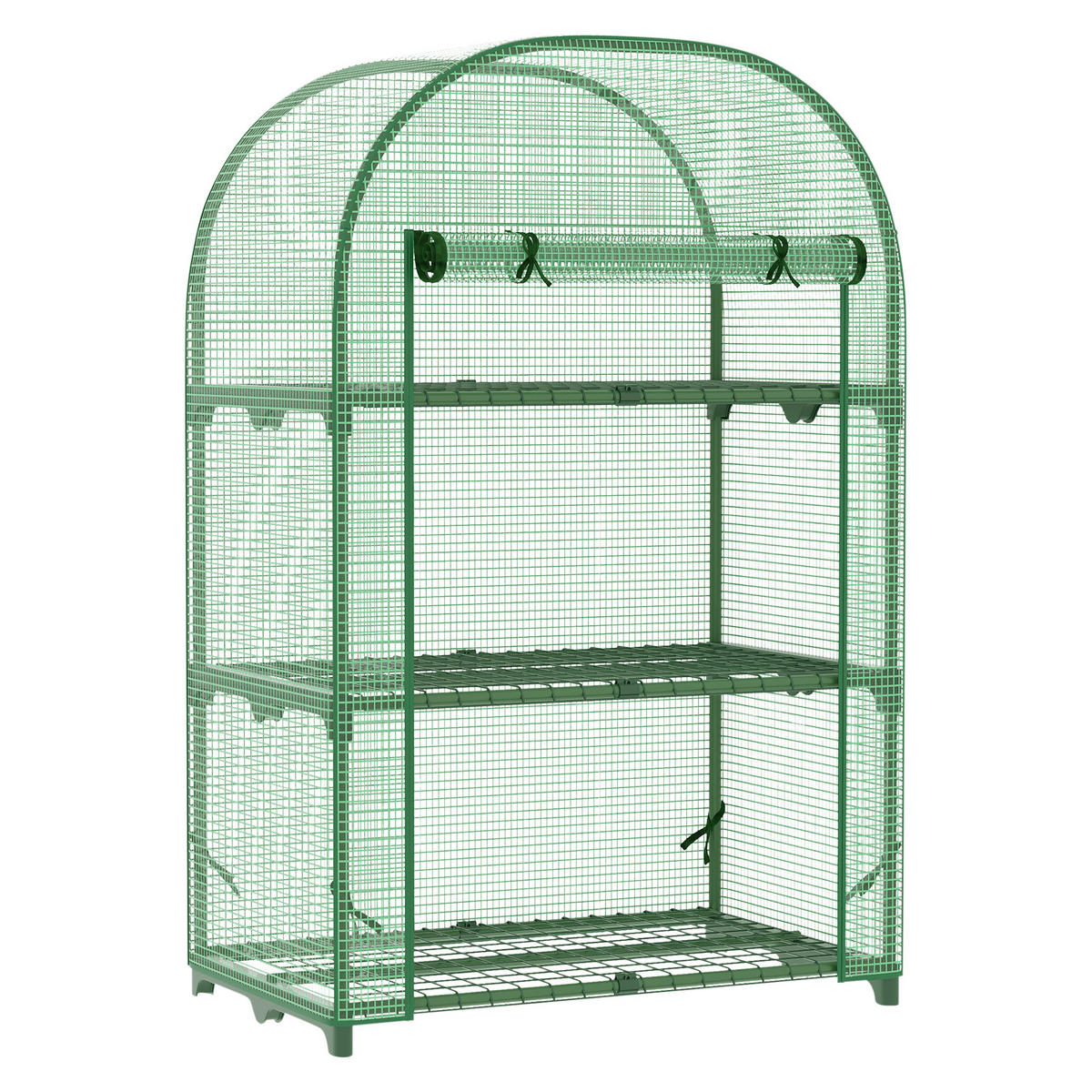 Outsunny Gewächshaus B/H/L: ca. 49x120x80 cm Gewächshaus - grün (80,00/49,00/120,00cm) - Outsunny