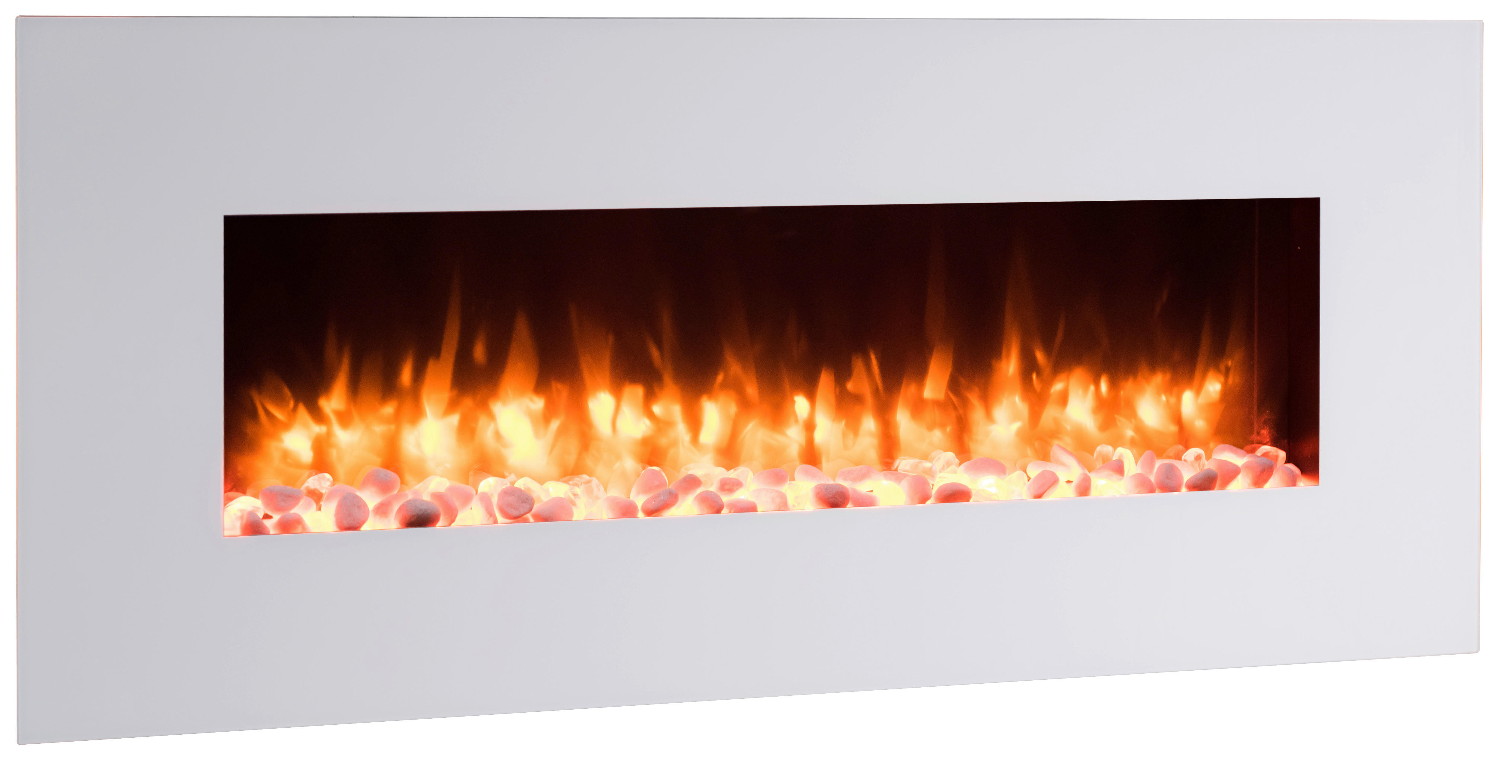 Balderia Elektrischer-Kamin Elektrischer-Kamin Yoash weiß MDF B/H/T: ca. 128x55x13,9 cm Elekt.-Kamin Yoash EF202D - weiß (128,00/55,00/13,90cm) - Balderia