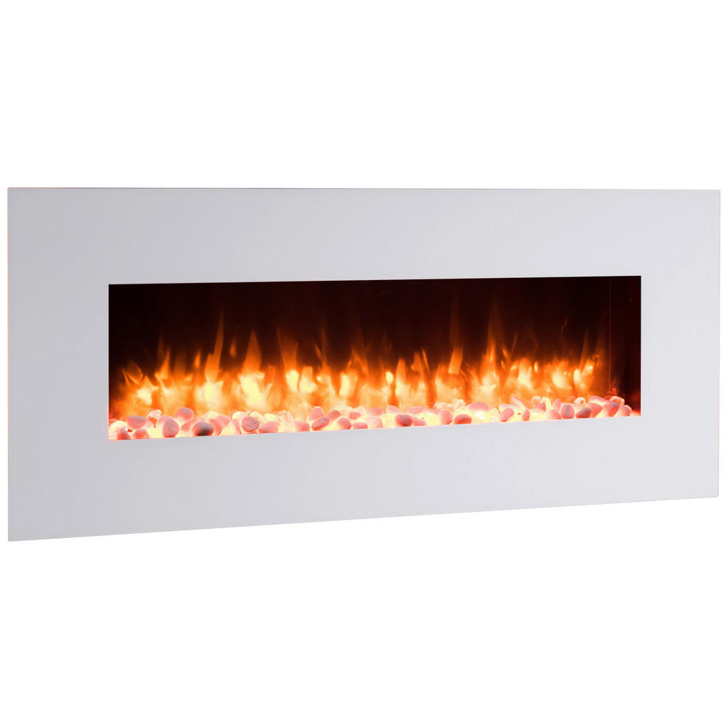 Richen Elektrokamin Yoash mit Heizung, LED-Beleuchtung, 3D-Flammeneffekt & Fernbedienung