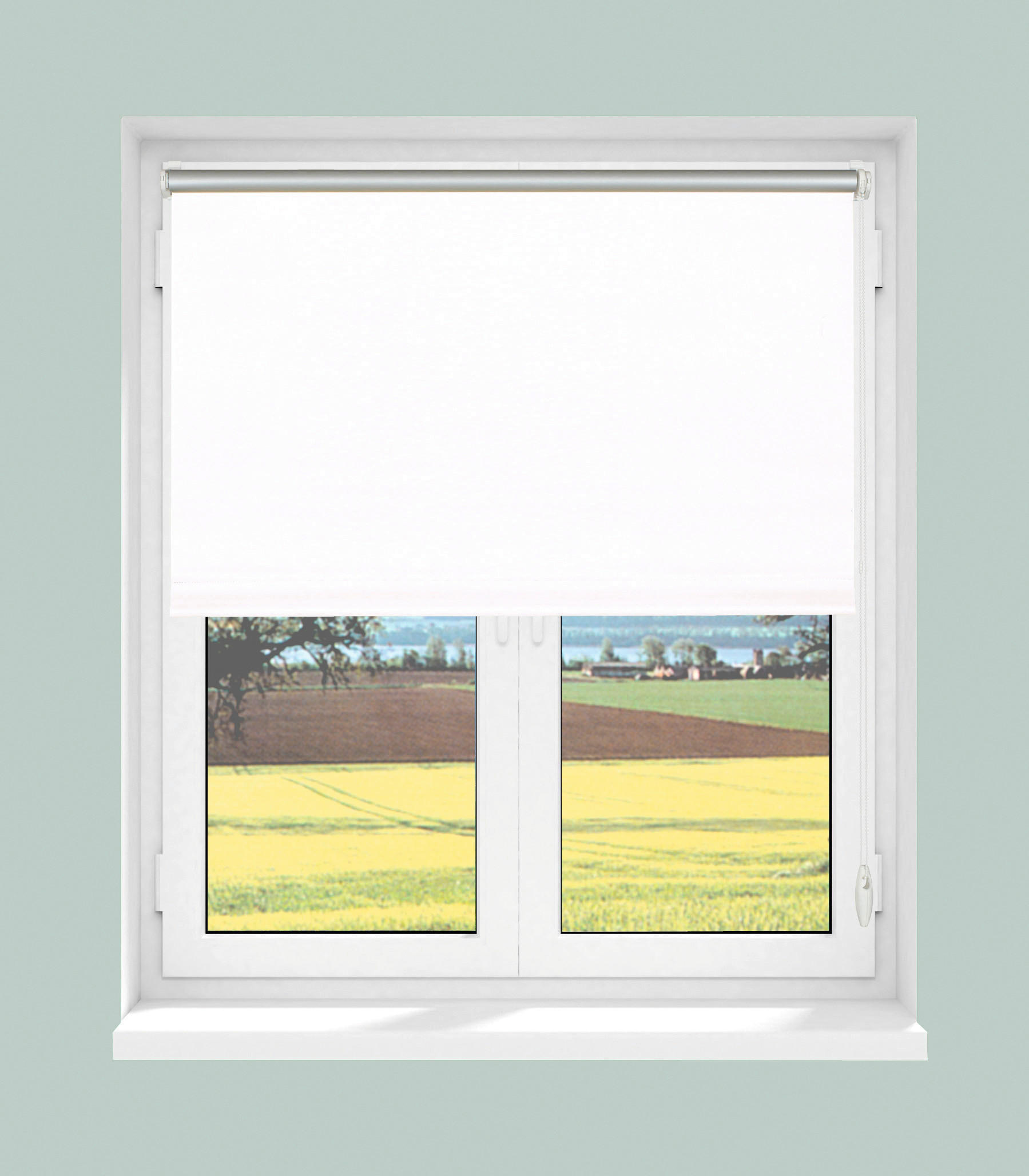 Thermo Klebe-/Klemmrollo Verdunklungsqualität weiß B/L: ca. 60x150 cm Rollo-Thermo-VD_Klebe/Klemm - weiß (60,00/150,00cm) - Boviva
