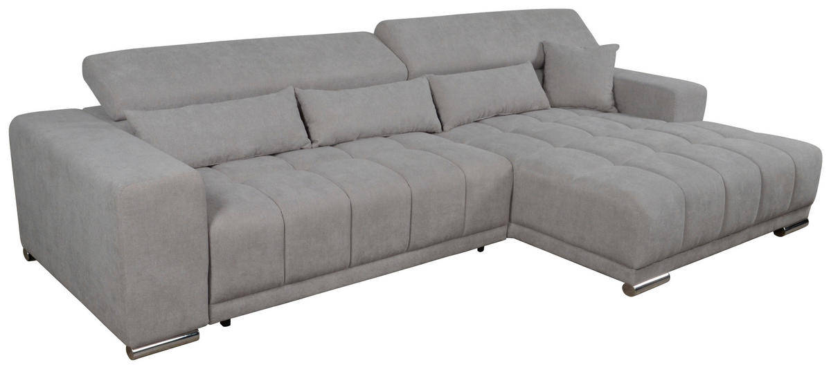 Ecksofa hellgrau Microfaser B/H/T: ca. 310x95x171 cm Rico_0_(2SL-OTR)_Ecksofa - hellgrau/Chrom (310,00/95,00/171,00cm)