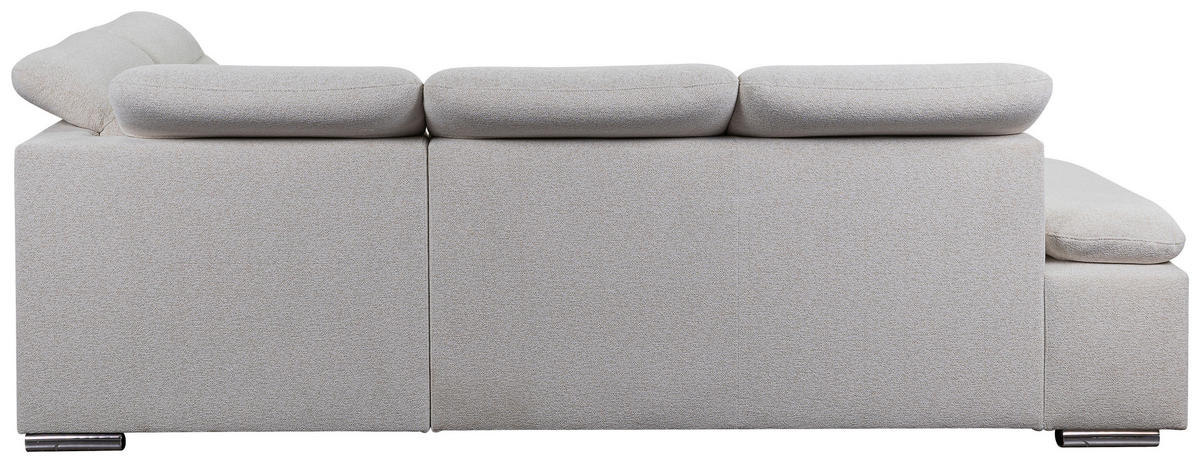 Ecksofa Alicante beige Microfaser B/H/T: ca. 282x100x232 cm Alicante - beige/Chrom (282,00/100,00/232,00cm)