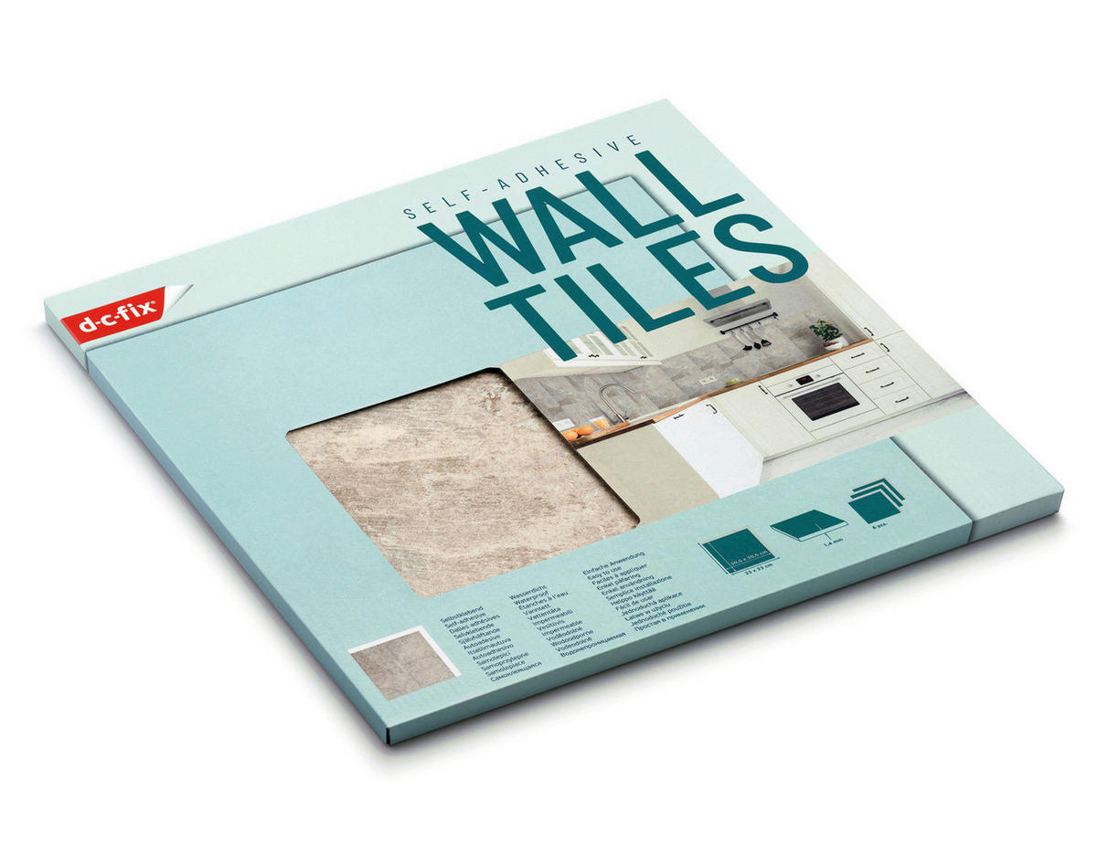 d-c-fix Wandfliese beige B/L: ca. 30,5x30,5 cm Wandfliese_selbstklebend_6Stck - beige (30,50/30,50cm) - d-c-fix