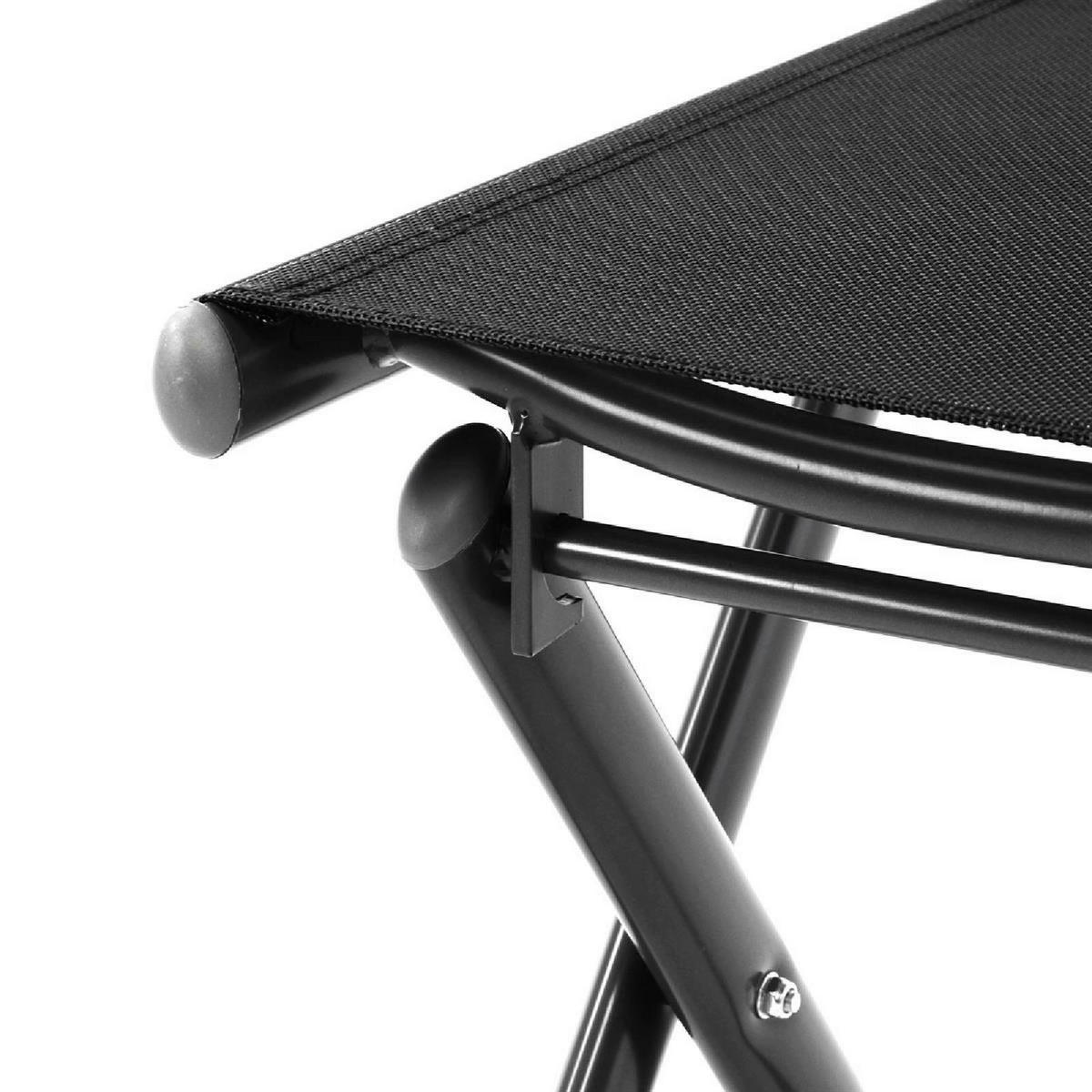 VCM Gartenhocker schwarz Aluminium B/H/T: ca. 40x40x45 cm Gartenhocker - schwarz (40,00/40,00/45,00cm) - VCM