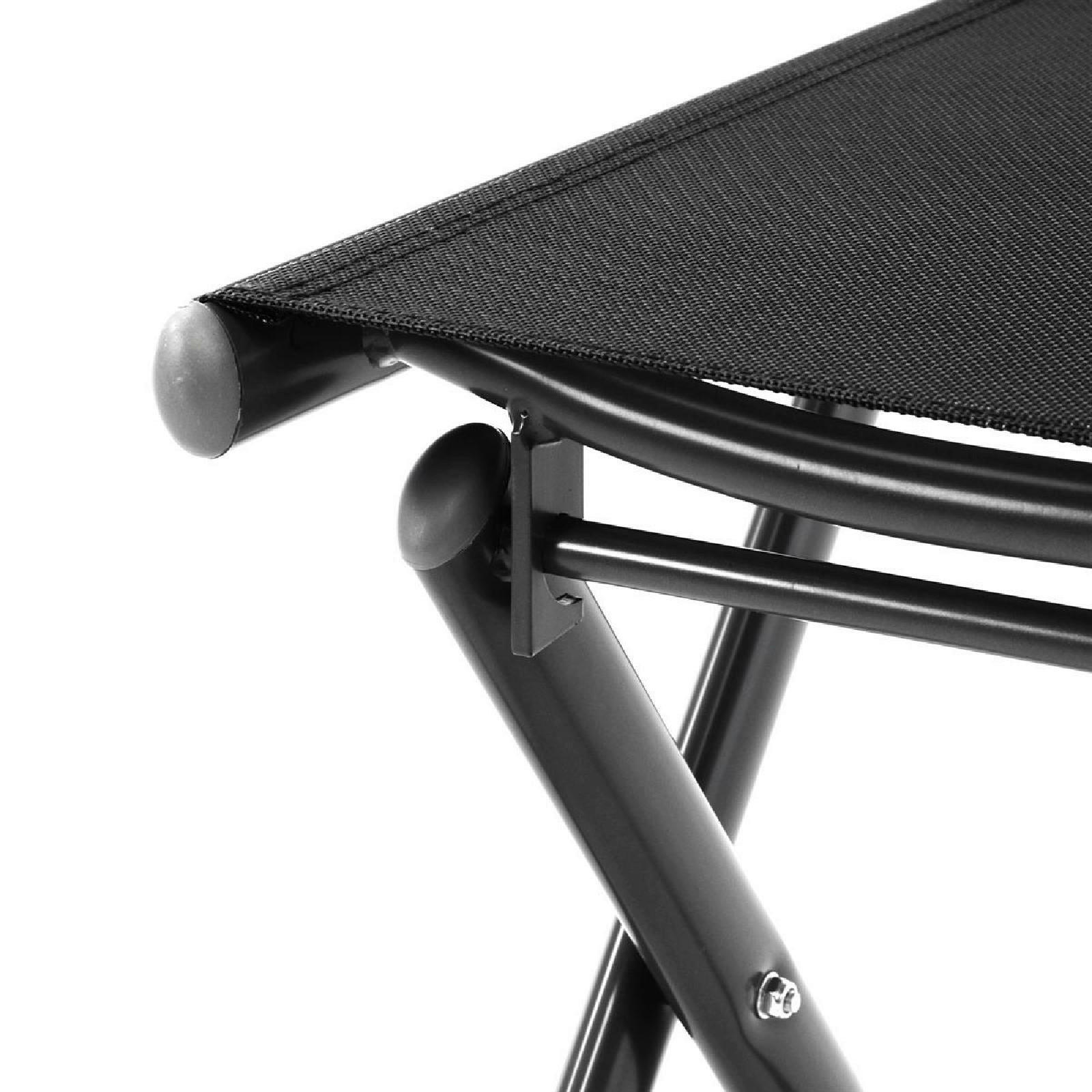 Thumbnail - VCM Gartenhocker schwarz Aluminium B/H/T: ca. 40x40x45 cm