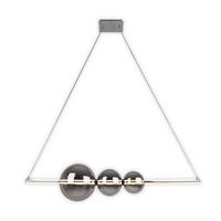 Näve Leuchten LED-Pendelleuchte Chrom Glas Metall B/H/T: ca. 125,3x150x25 cm NOVA - Chrom (125,30/150,00/25,00cm) - Näve Leuchten
