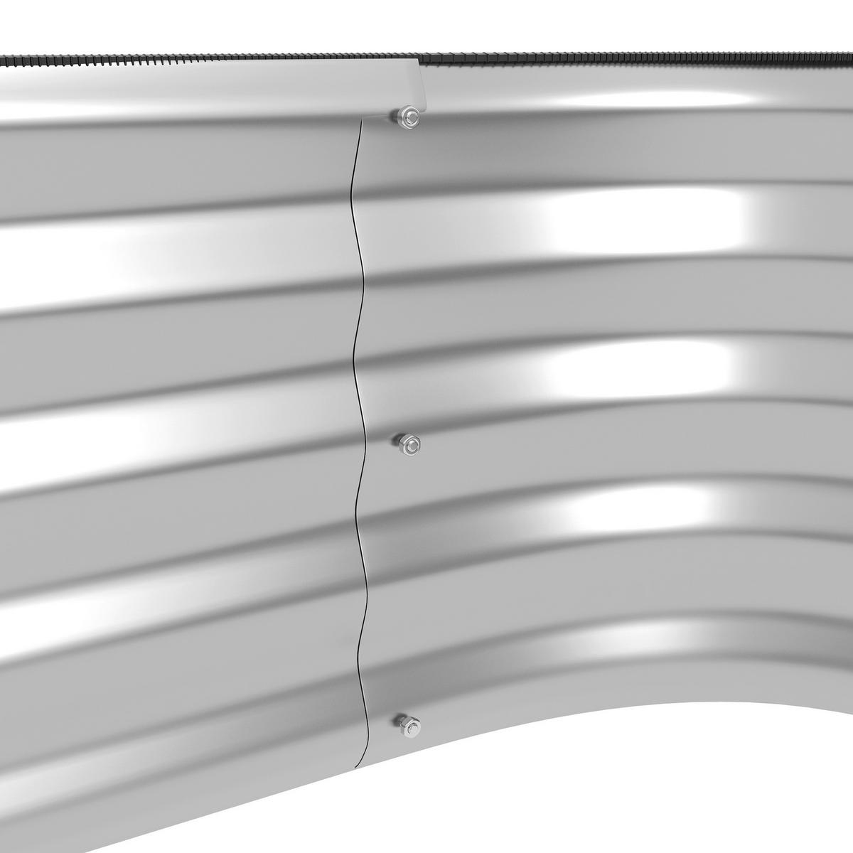 Outsunny Hochbeet silber Metall B/H/L: ca. 90x30x120 cm Hochbeet - silber (120,00/90,00/30,00cm) - Outsunny