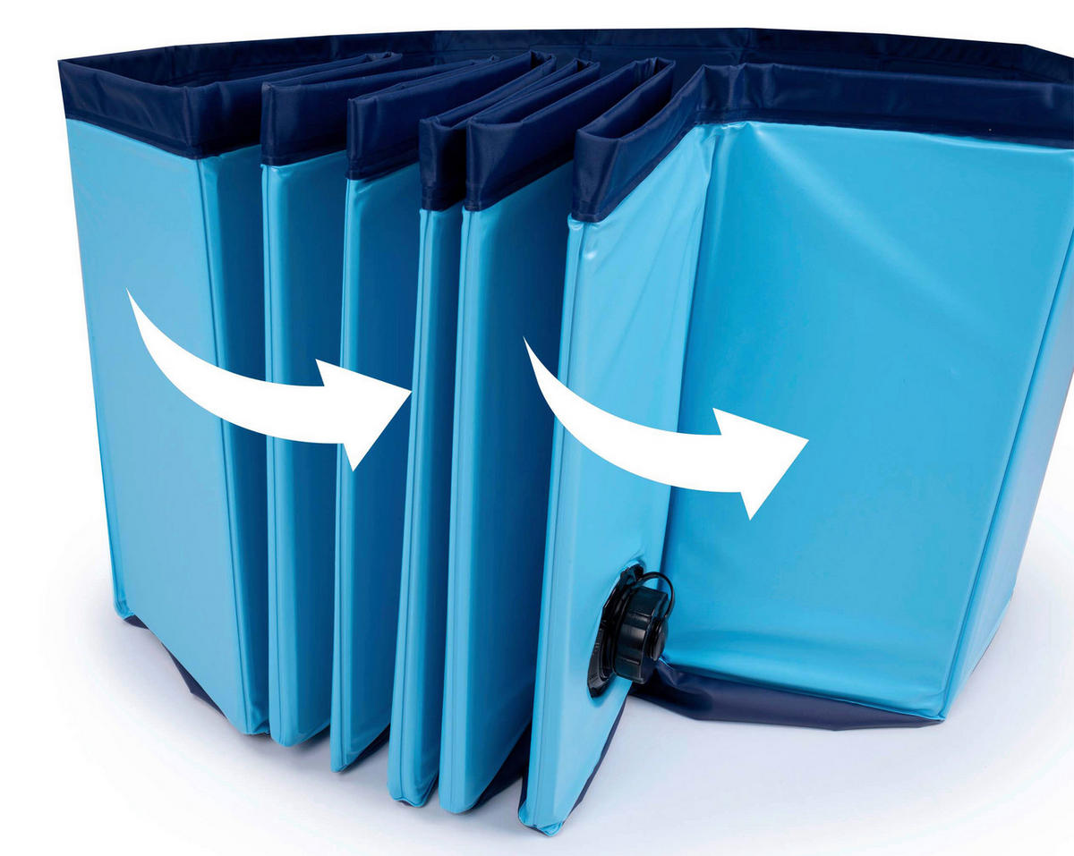 Pet Comfort Hundepool blau PVC B/H/L: ca. 120x30x120 cm Hundepool - blau (120,00/120,00/30,00cm) - Pet Comfort