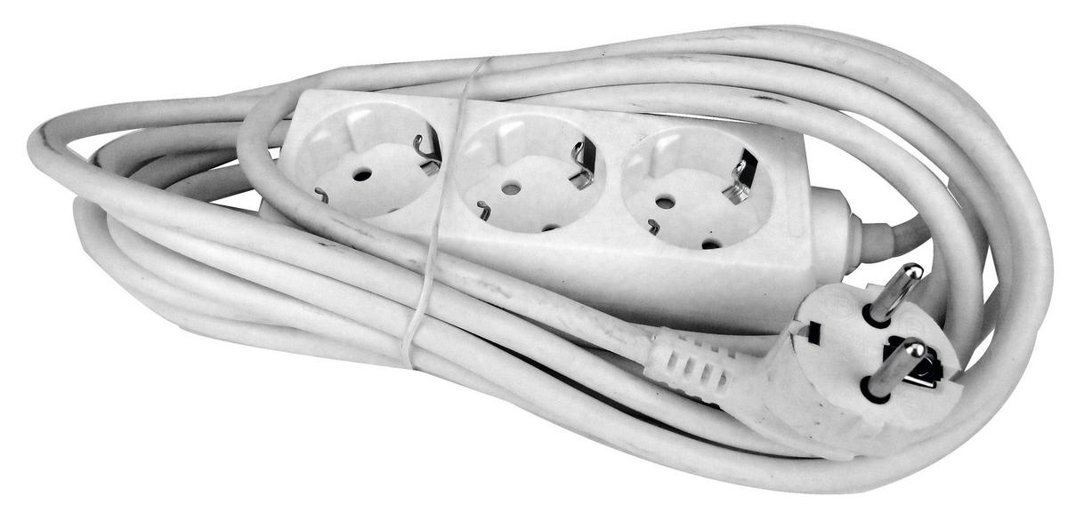 Unitec Tischsteckdose weiß L: ca. 500 cm Tischsteckdose_3fach 5m - weiß (500,00cm) - UniTec