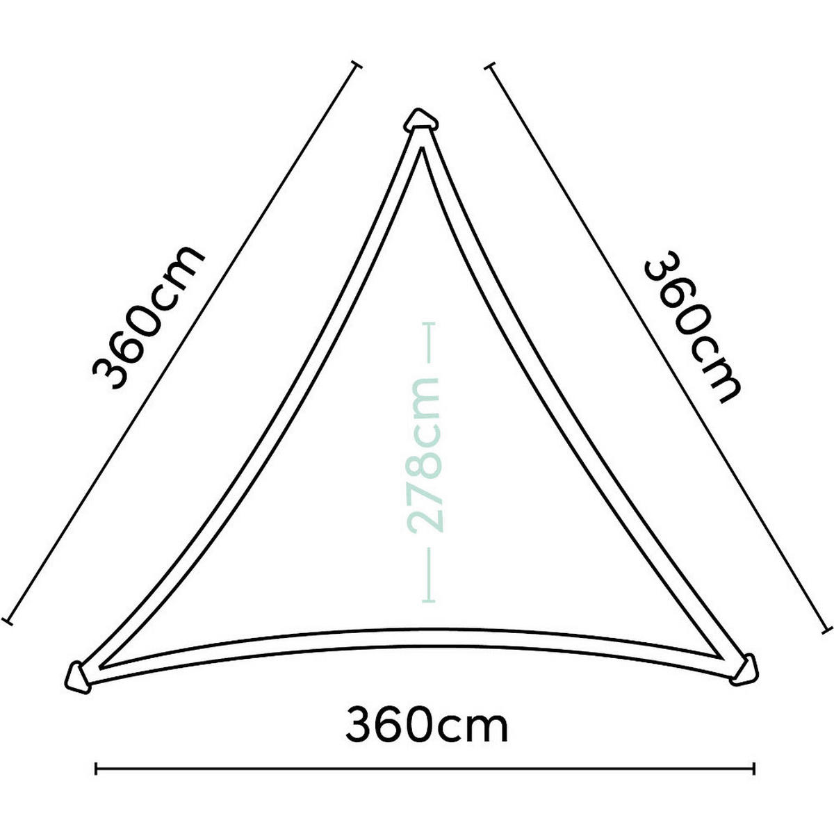 PLATINUM Sonnensegel Coolfit sand Polyethylen B/H/L: ca. 360x1x360 cm Coolfit - sand (360,00/360,00/1,00cm) - PLATINUM