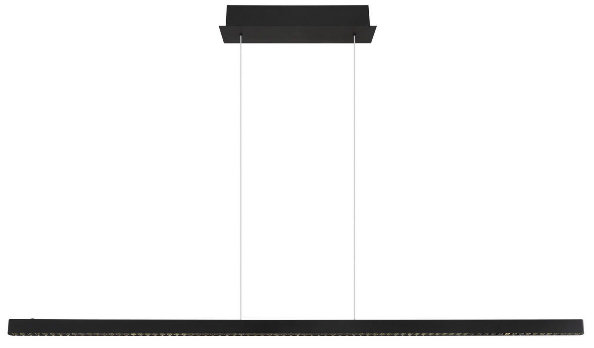 GLOBO Pendelleuchte mattschwarz Metall Aluminium B/H/T: ca. 9x120x150 cm 1.0 Brennstellen 17013H1B - mattschwarz (9,00/120,00/150,00cm) - GLOBO
