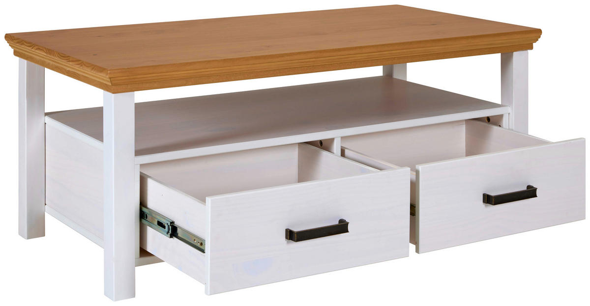 Couchtisch Maluno weiß lackiert B/H/L: ca. 60x48,8x119,4 cm Maluno - weiß (119,40/60,00/48,80cm) - Inter Link