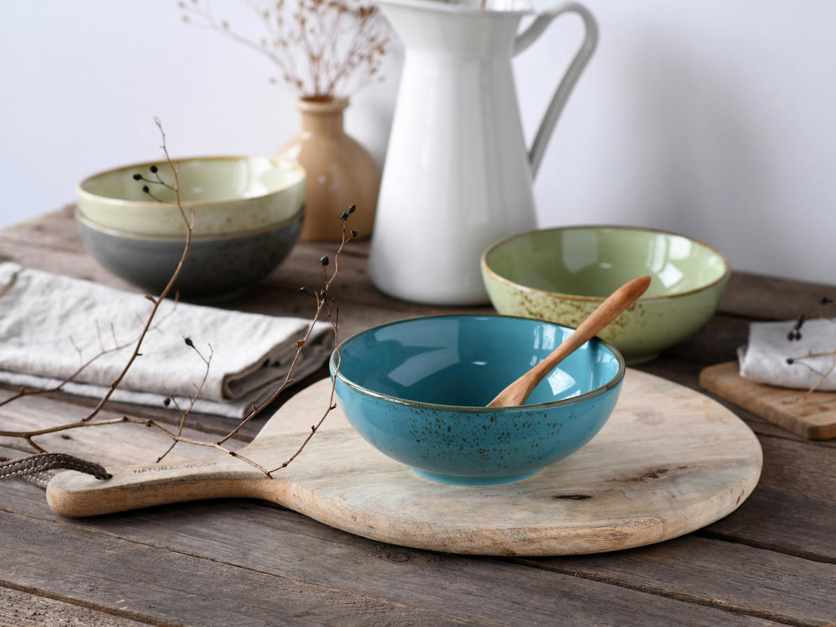 CreaTable Schüsselset Nature Collection multicolor Keramik 4 tlg. Nature Collection - multicolor - CreaTable