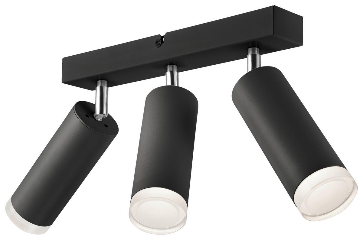 Lamkur Hängeleuchte schwarz Acryl Aluminium Stahl B/H/L: ca. 35x20x38 cm E27 3 Brennstellen Felix - schwarz (38,00/35,00/20,00cm) - Lamkur