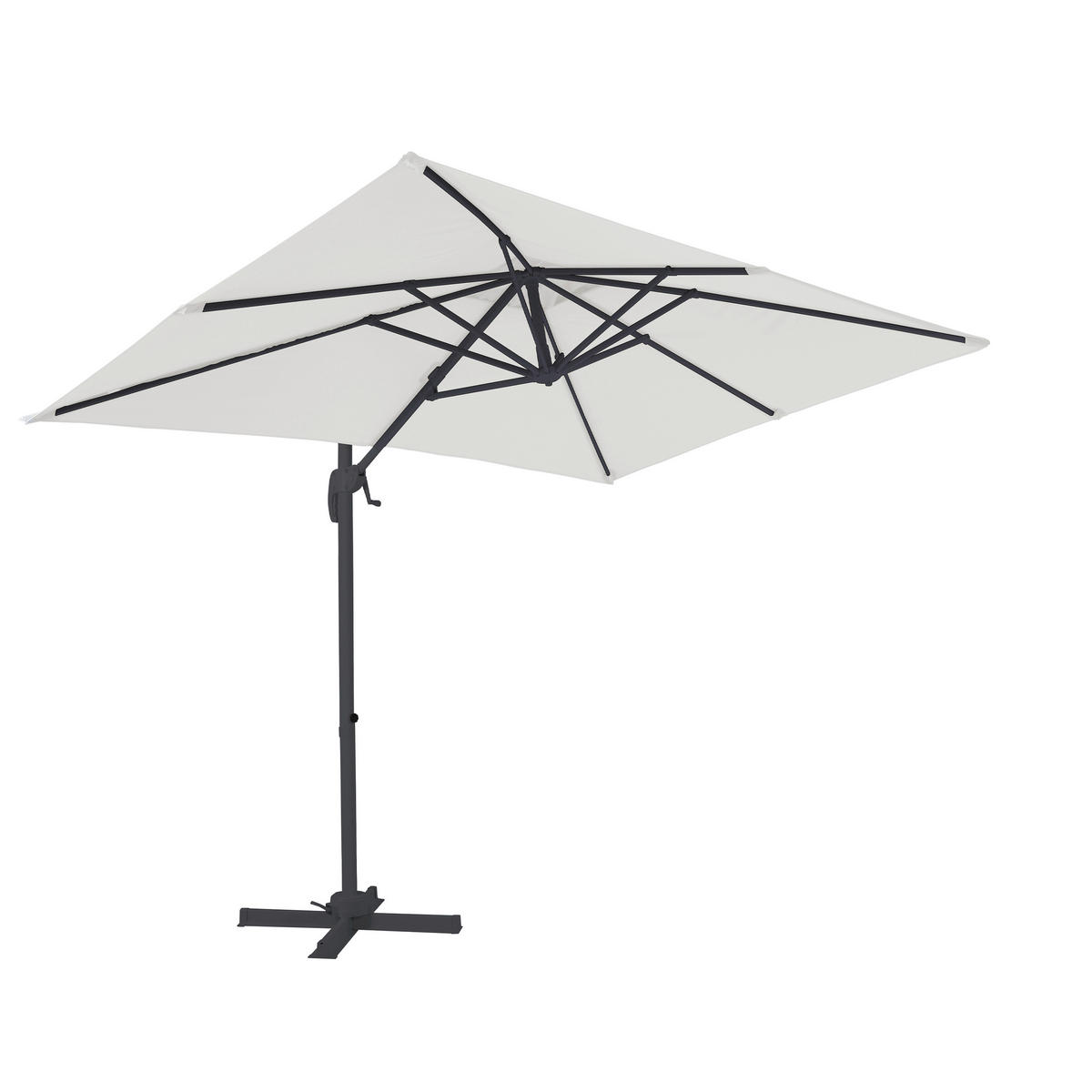 AXI Outdoor Living Ampelschirm Coco beige Metall B/H/L: ca. 200x245x300 cm Coco - beige/anthrazit (300,00/200,00/245,00cm) - AXI Outdoor Living