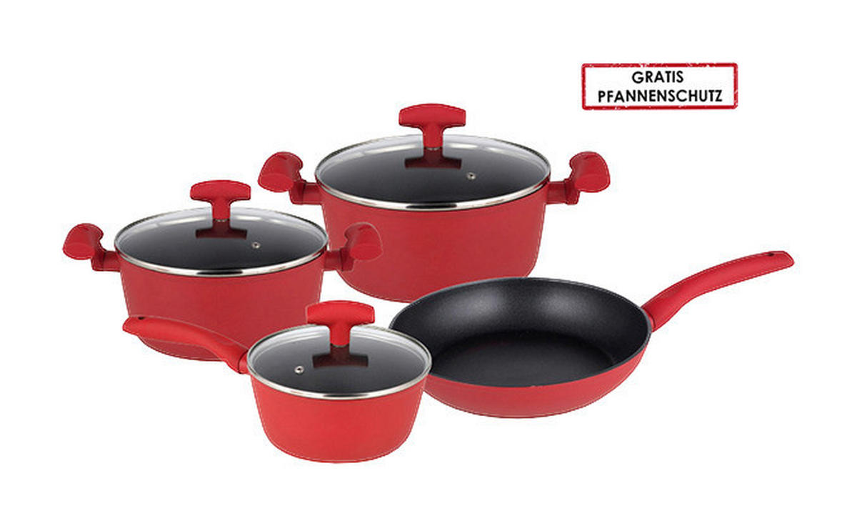 MICHELINO Topfset Nora rot Aluminium 7 tlg. Nora - rot - MICHELINO