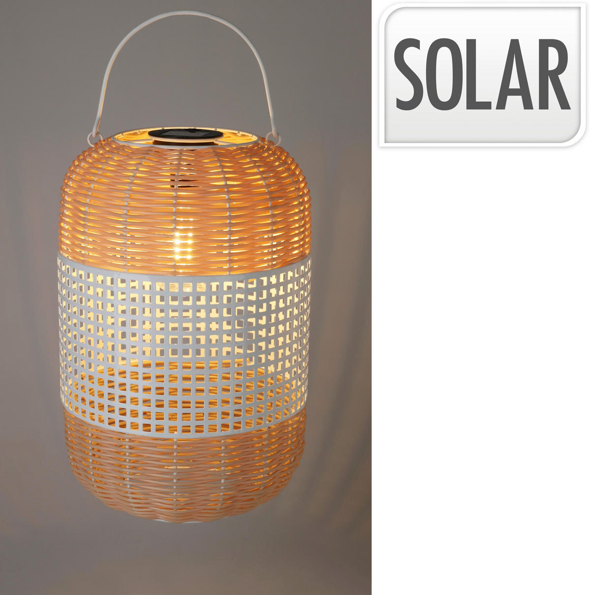 Solarlaterne schwarz Metall B/H/L: ca. 24x24x38 cm Solarlaterne - schwarz (38,00/24,00/24,00cm)