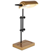 GLOBO Tischleuchte schwarz gold Metall B/H/T: ca. 18,2x50x26,5 cm E27 1 Brennstellen MARID - gold/schwarz (18,20/50,00/26,50cm) - GLOBO