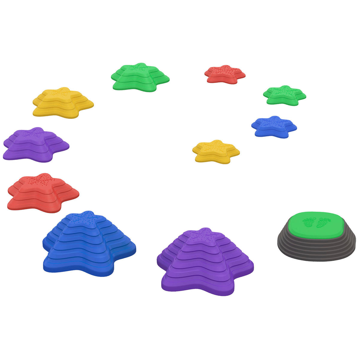 ZONEKIZ Fluss-Steine B/H/L: ca. 36,5x16x36,5 cm Fluss-Steine - multicolor (36,50/36,50/16,00cm) - ZONEKIZ