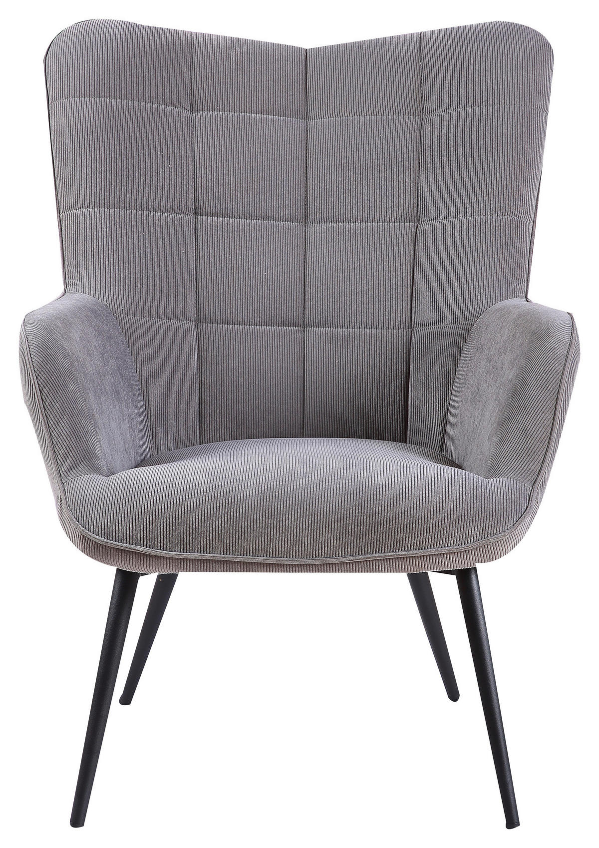 byLIVING Sessel UTA grau schwarz Stoff Metall B/H/T: ca. 72x97x80 cm UTA - schwarz/grau (72,00/97,00/80,00cm) - byLIVING