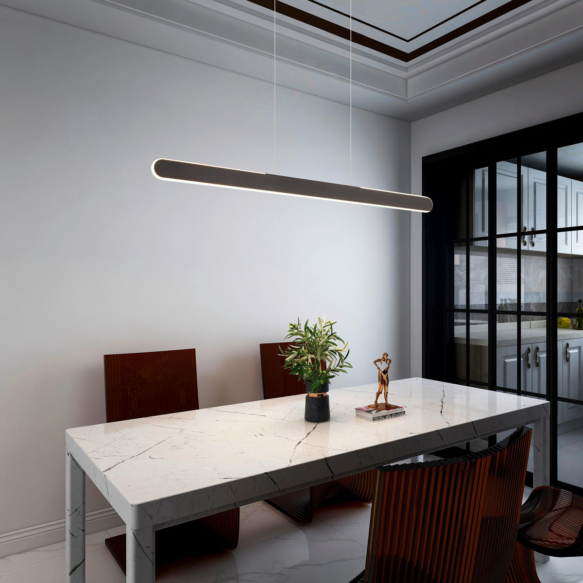 Reality Pendelleuchte schwarz Metall Pendelleuchte_Helios - schwarz - Reality