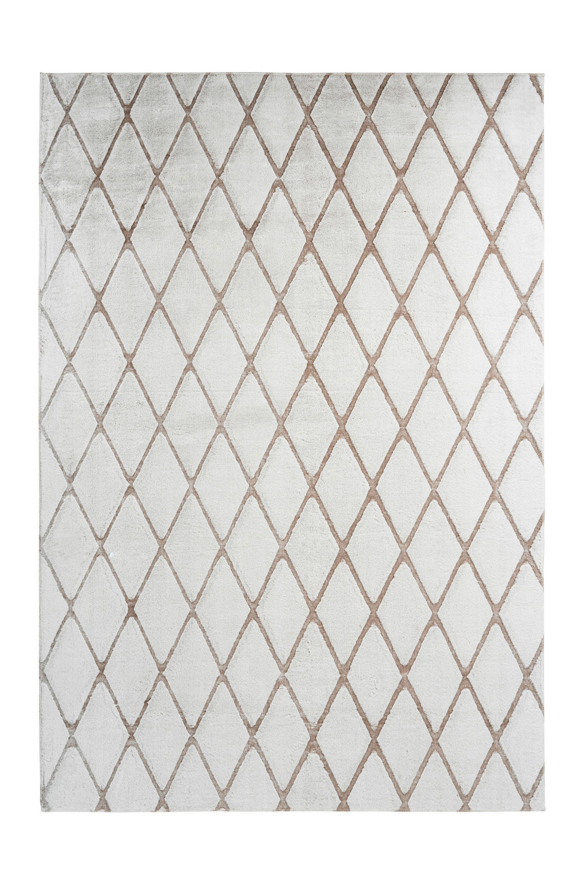 360Living Teppich Vivica taupe B/L: ca. 80x150 cm Vivica - weiß/taupe (80,00/150,00cm) - 360Living
