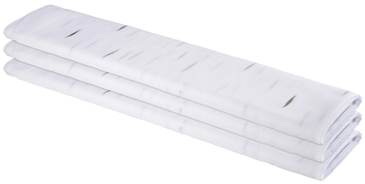 Store-Meterware 51304 weiß H: ca. 280 cm 51304 - weiß/silber (280,00cm)