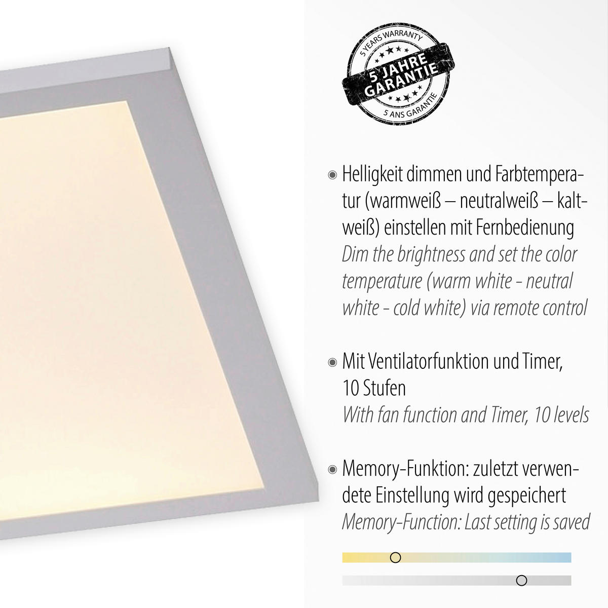 Just Light LED-Deckenleuchte FLAT-AIR 14643-16 weiß Kunststoff B/H/T: ca. 40x12,5x120 cm 1 Brennstellen FLAT-AIR - weiß (40,00/12,50/120,00cm) - Just Light