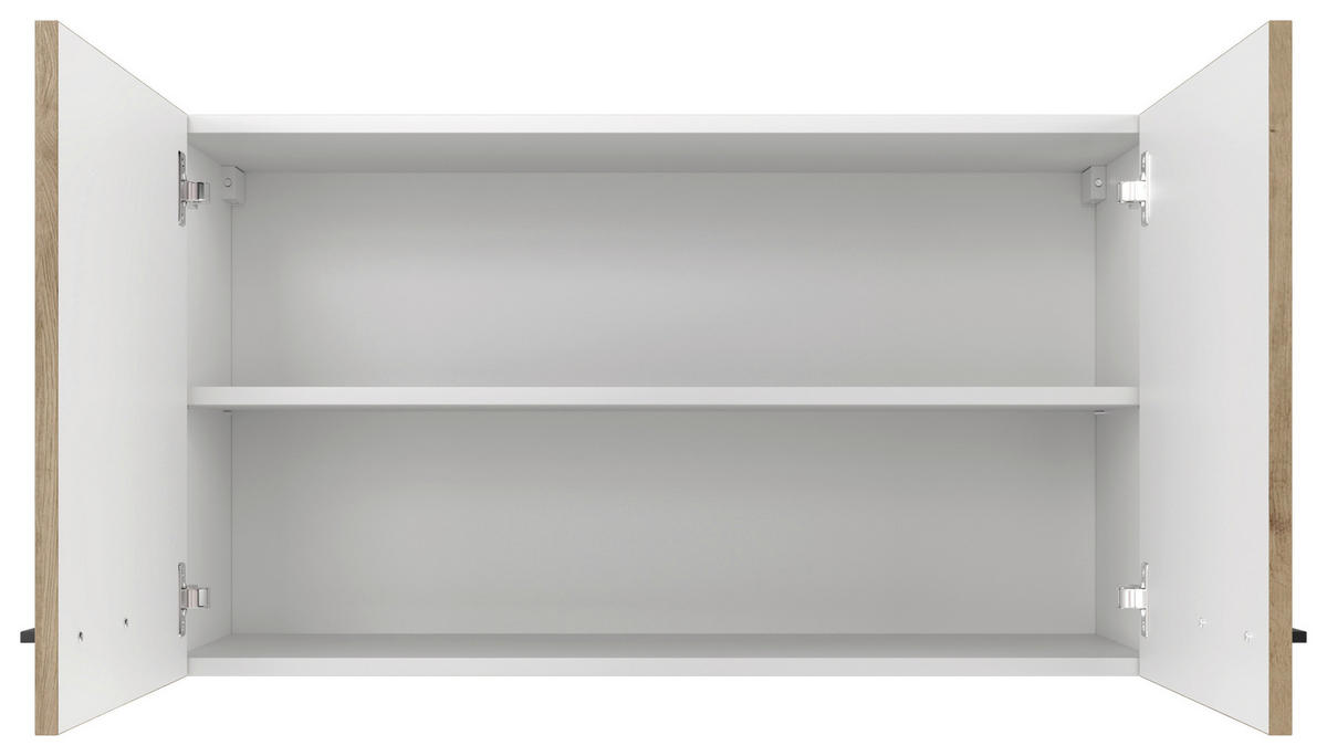 Flex-Well Hängeschrank Cara grün B/H/T: ca. 100x54,8x32 cm Cara - Eiche/schwarz (100,00/54,80/32,00cm) - Flex-Well