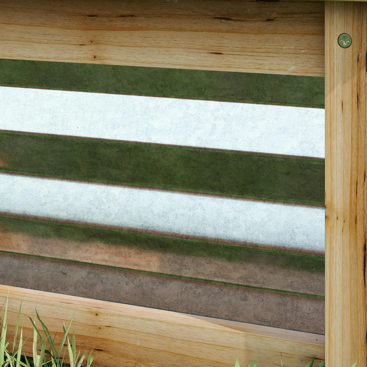 Outsunny Hochbeet silber Metall B/H/L: ca. 45x30x90 cm Hochbeet - natur/silber (90,00/45,00/30,00cm) - Outsunny