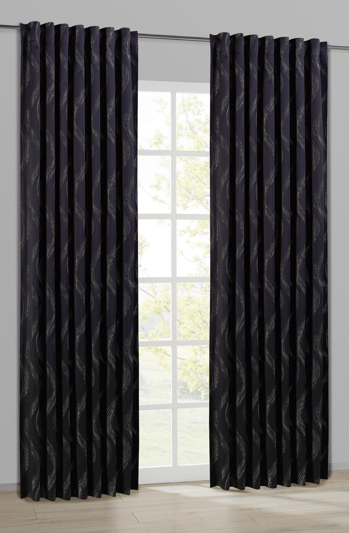 Kombivorhang Britta anthrazit B/L: ca. 140x245 cm Britta - anthrazit (140,00/245,00cm)