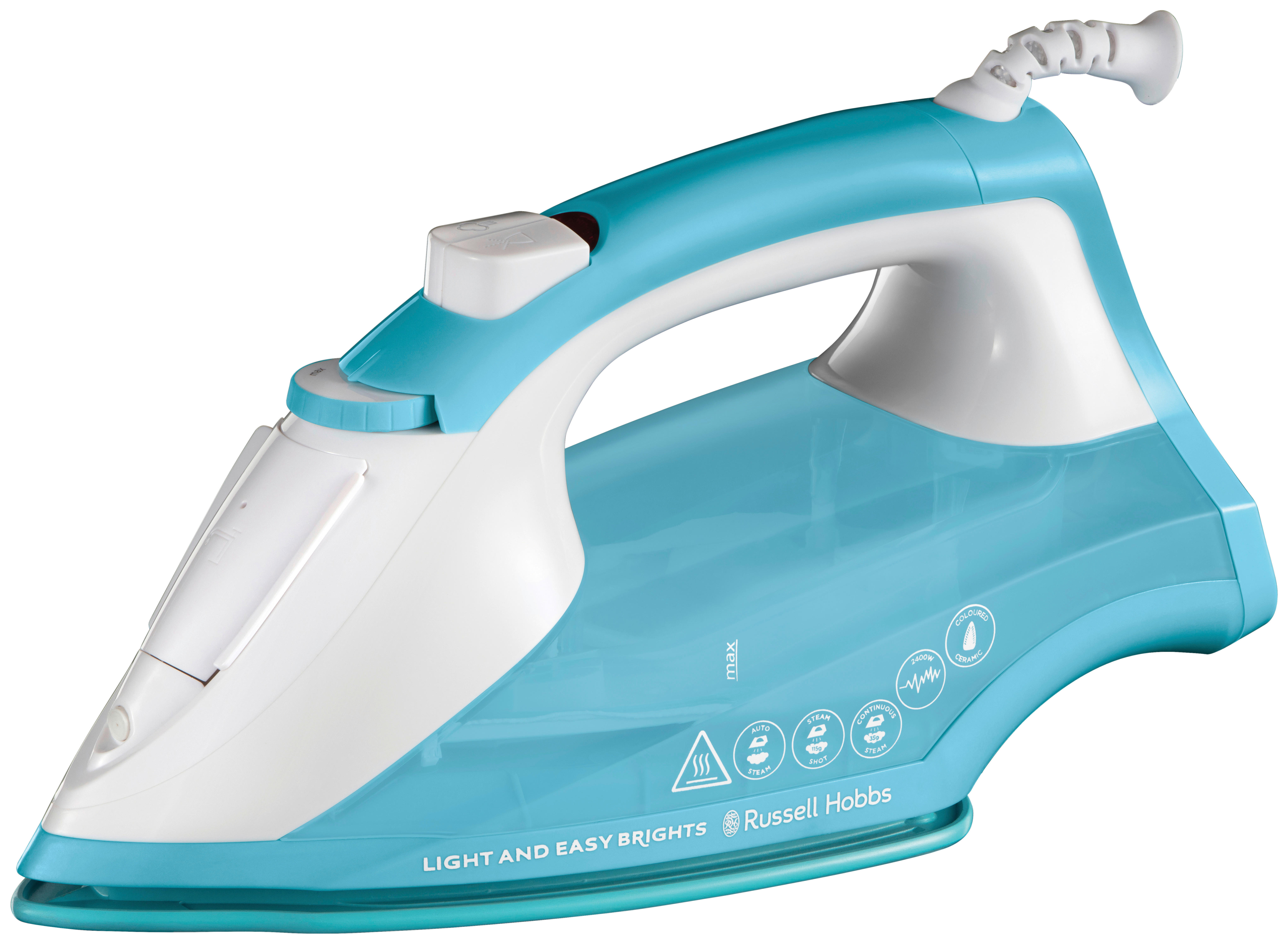 Russell Hobbs Dampfbügelautomat 26482-56 aqua weiß Kunststoff B/H/L: ca. 11,7x15,9x29 cm Light & Easy Bright - aqua/weiß (29,00/11,70/15,90cm) - Russell Hobbs