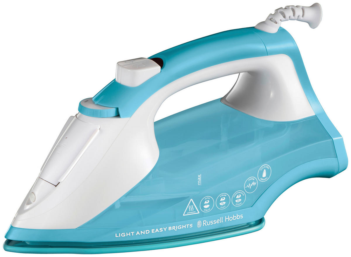 Russell Hobbs Dampfbügelautomat 26482-56 aqua weiß Kunststoff B/H/L: ca. 11,7x15,9x29 cm Light & Easy Bright - aqua/weiß (29,00/11,70/15,90cm) - Russell Hobbs