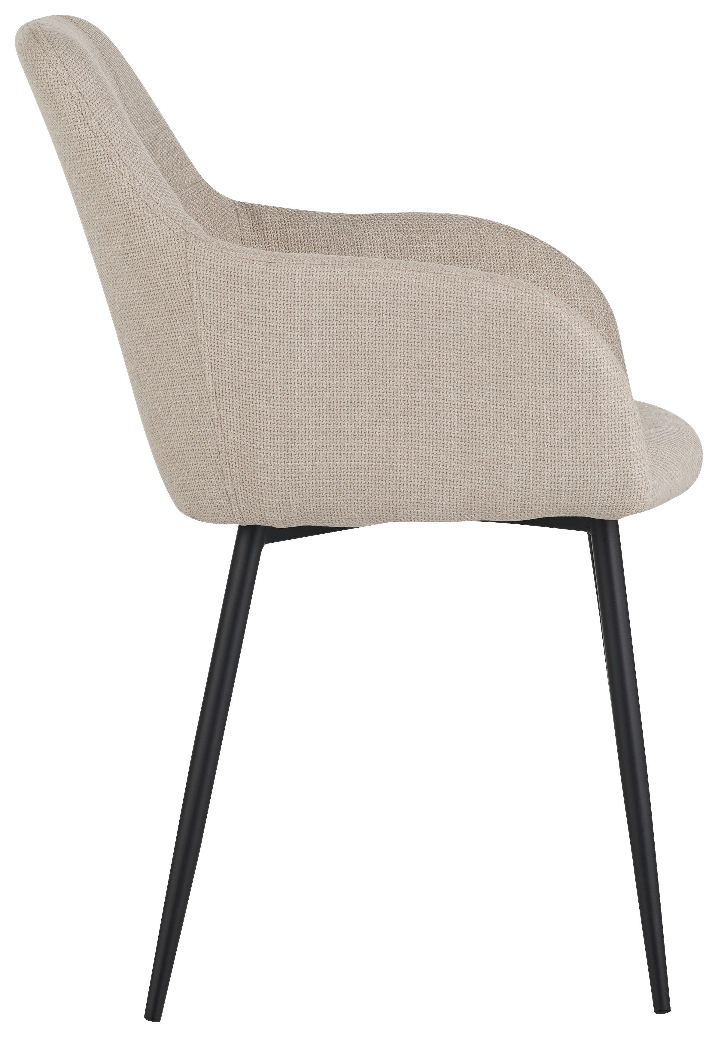 Armlehnstuhl Maria beige Microfaser Webstoff B/H/T: ca. 55x84x61 cm Maria - beige (55,00/84,00/61,00cm) - Hela