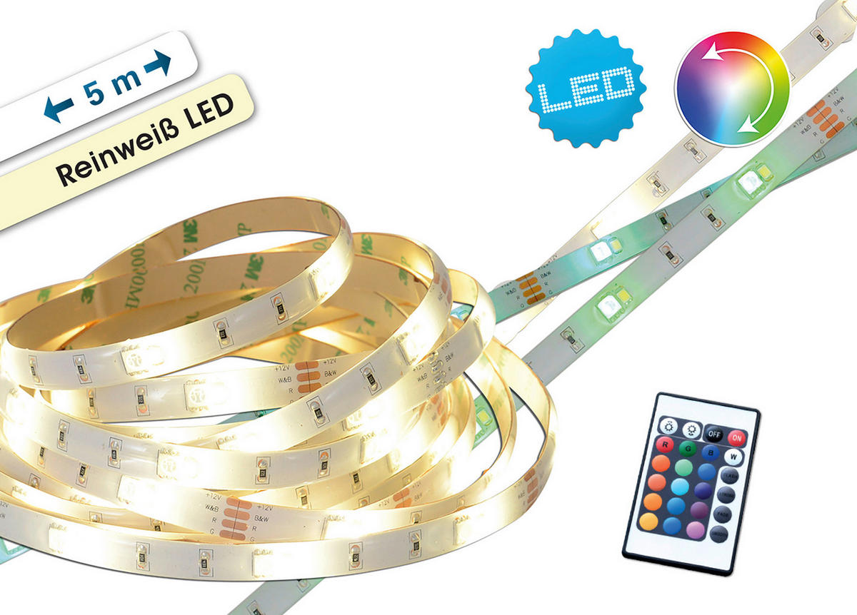 Näve Leuchten LED-Streifen bunt Kunststoff B/H/T: ca. 500x0,3x1 cm LED-Streifen - bunt (500,00/0,30/1,00cm) - Näve Leuchten