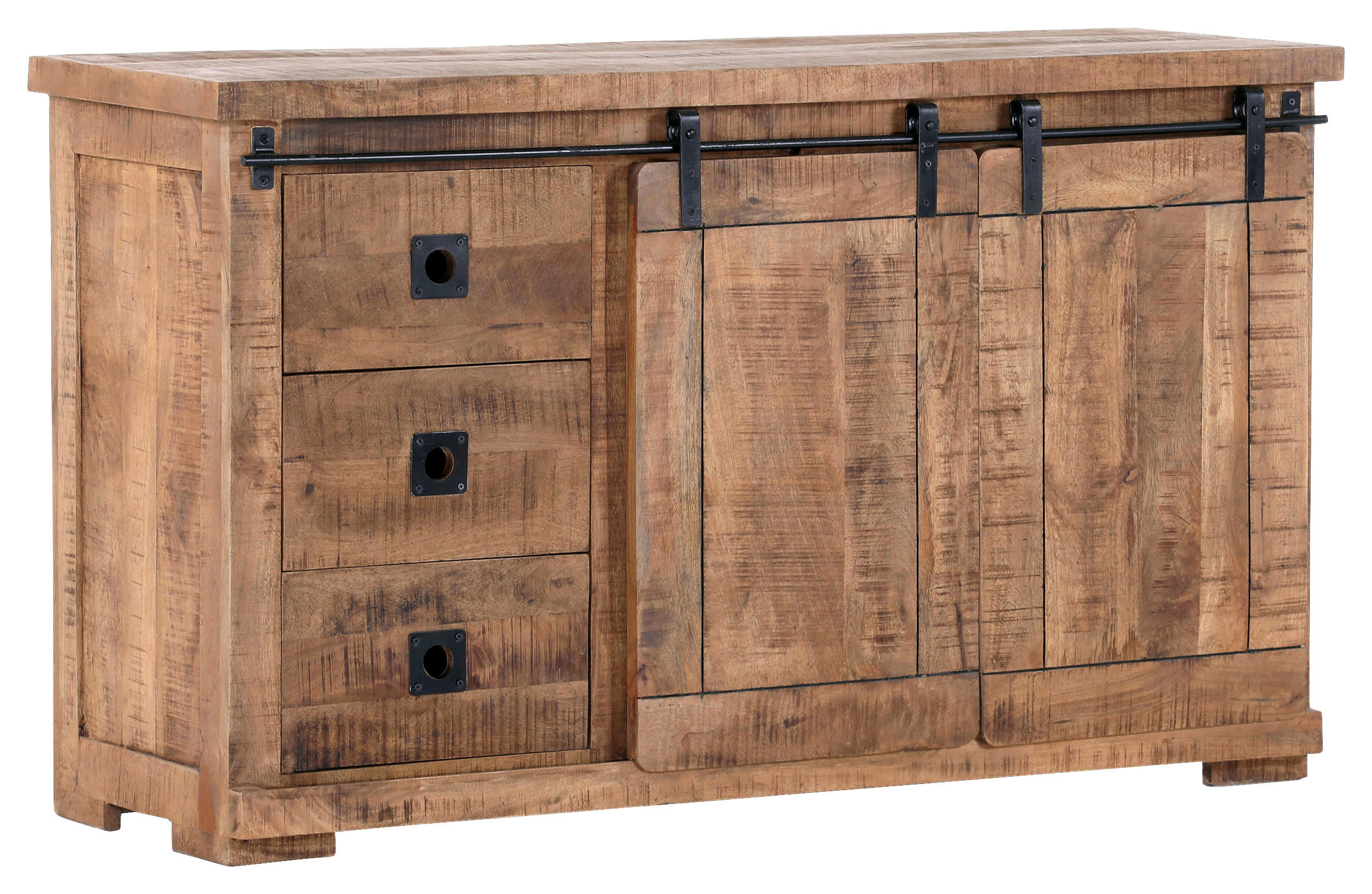 Sideboard Kongo sägerau natur B/H/T: ca. 145x85x47 cm Kongo - natur/sägerau (145,00/85,00/47,00cm)