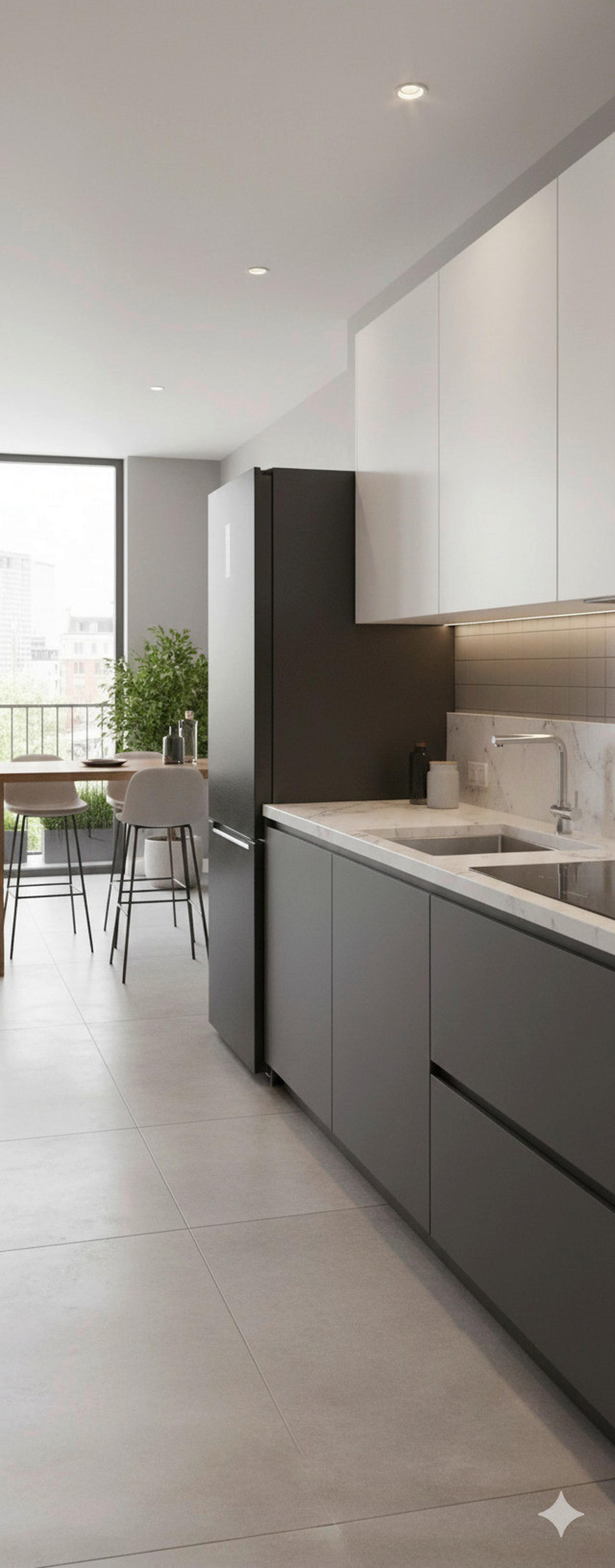 POCOline Kühl-/Gefrierkombination KGK200-405AIXDNF dark Inox B/H/T: ca. 59,5x200x66 cm Kühl-/Gefrierk. KGK200-405ADIXDNF - dark Inox (59,50/200,00/66,00cm) - POCOline