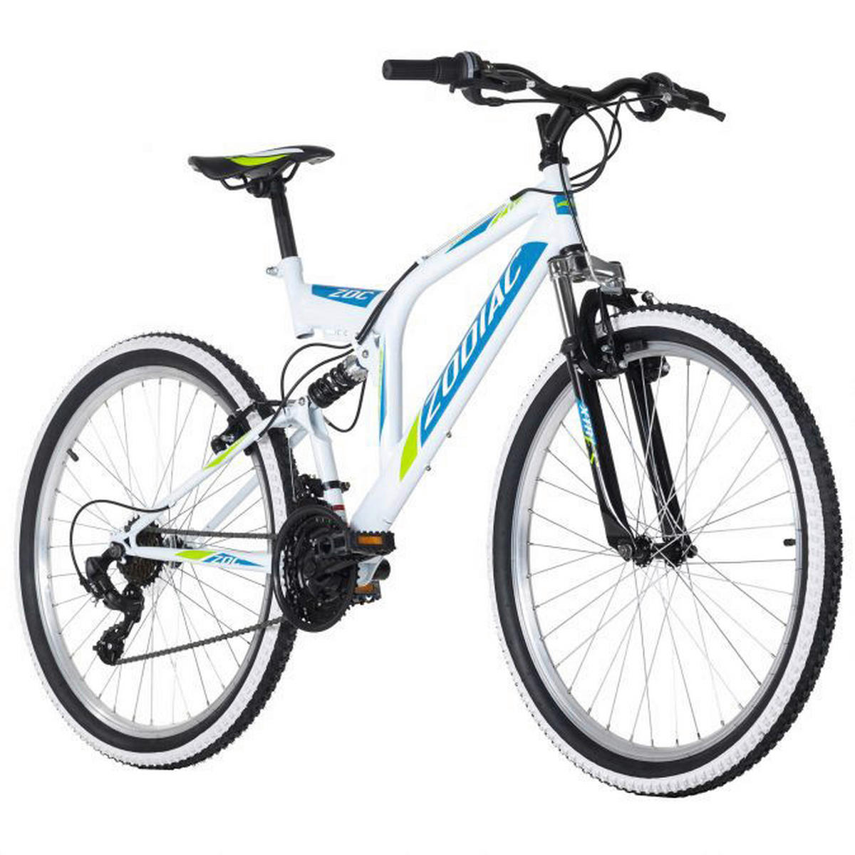 KS-Cycling Mountainbike Zodiac Fully Zodiac  26 Zoll Rahmenhöhe 48 cm 21 Gänge schwarz schwarz ca. 26 Zoll Zodiac - blau/schwarz - KS-Cycling