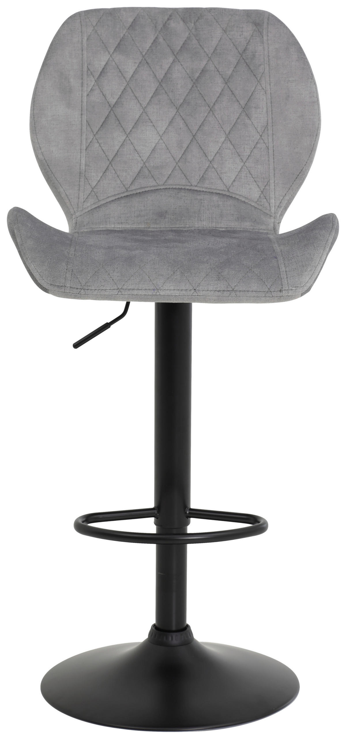 Barhocker Laila 2er Set grau Vintage Samtoptik B/H/T: ca. 42x117x51 cm Laila 2er Set - schwarz/grau (42,00/117,00/51,00cm) - Hela