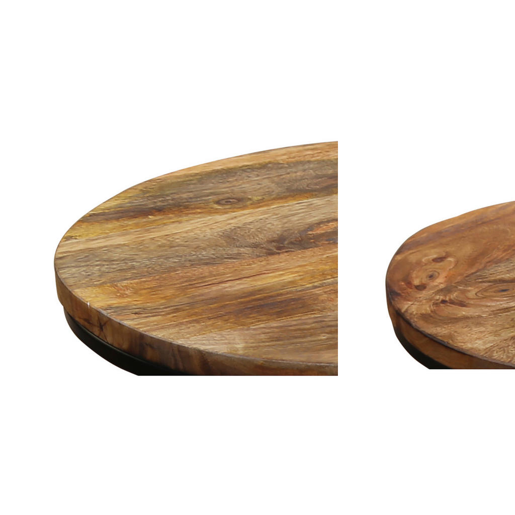 Thumbnail - Beistelltisch JARON natur schwarz Echtholz Metall