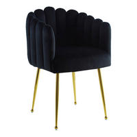 Stuhl Mucha 101 schwarz Microfaser B/H/T: ca. 59x85x56 cm Mucha 101 - gold/schwarz (59,00/85,00/56,00cm) - 360 Living