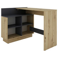 Eckschreibtisch BERNI Eiche Graphit B/H/T: ca. 102x77,5x80 cm BERNI - Eiche/Graphit (102,00/77,50/80,00cm) - byLIVING