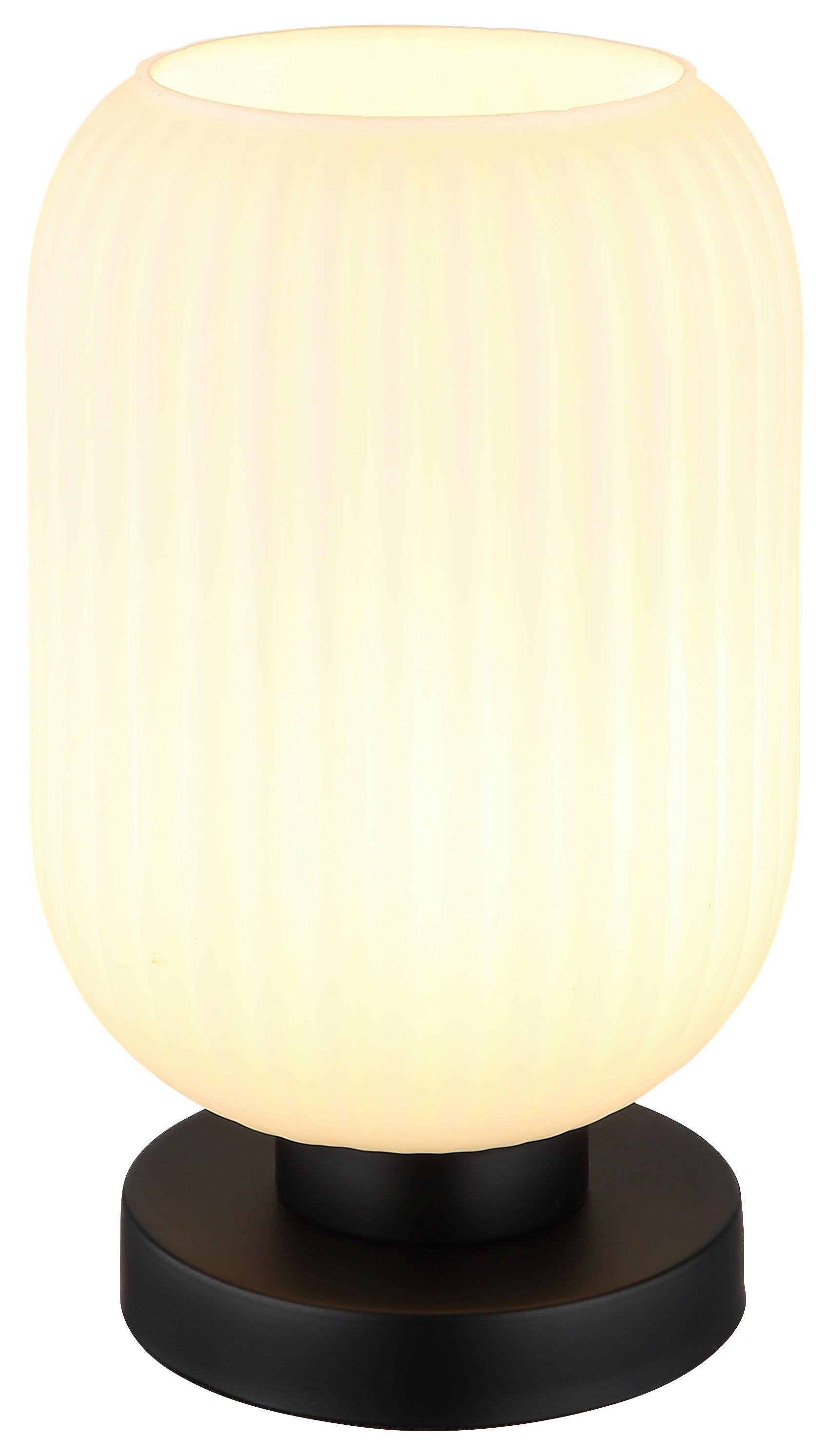 GLOBO Tischleuchte Normy 15469TO schwarz Metall Glas H: ca. 24 cm E27 1 Brennstellen Normy - schwarz (24,00cm) - GLOBO