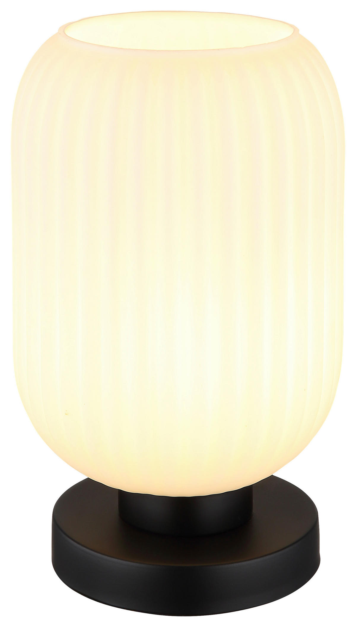 GLOBO Tischleuchte Normy 15469TO schwarz Metall Glas H: ca. 24 cm E27 1 Brennstellen Normy - schwarz (24,00cm) - GLOBO