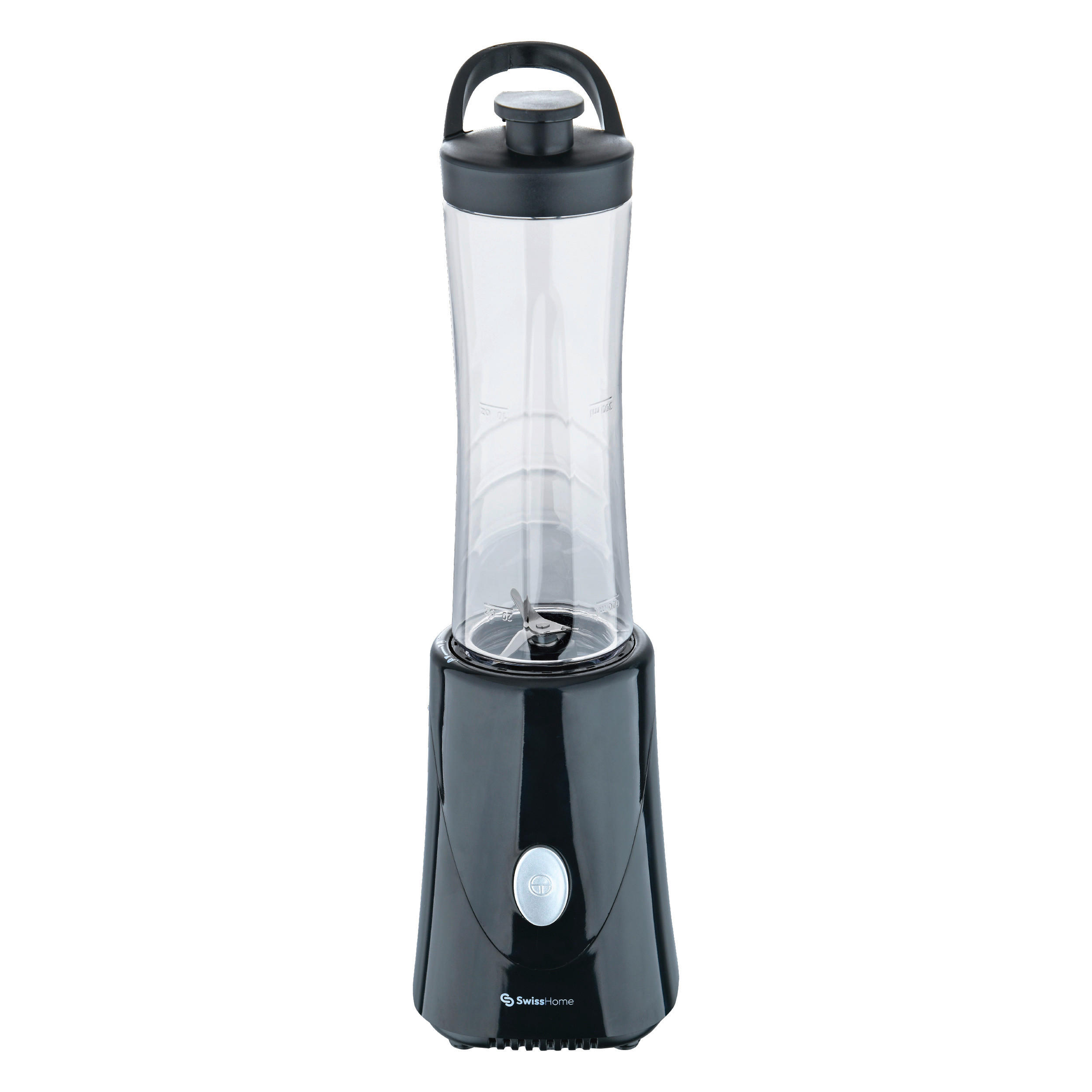 SWISS HOME Reise-Blender schwarz Edelstahl B/H/L: ca. 12x24,5x20,5 cm PETIT - schwarz (20,50/12,00/24,50cm) - SWISS HOME