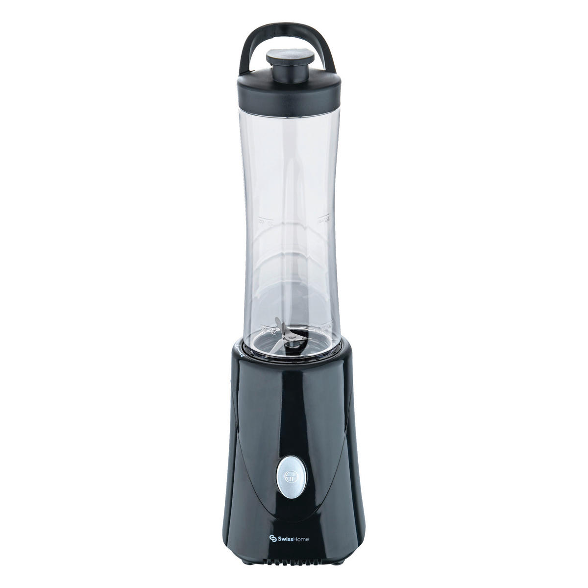 SWISS HOME Reise-Blender schwarz Edelstahl B/H/L: ca. 12x24,5x20,5 cm PETIT - schwarz (20,50/12,00/24,50cm) - SWISS HOME