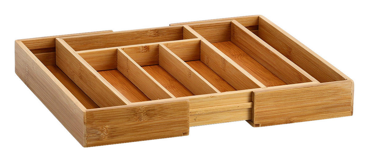 Zeller Besteckkasten ausziehbar natur Bambus B/H/L: ca. 29x5x33,5 cm Besteckkasten_ausziehbar - natur (33,50/29,00/5,00cm) - Zeller