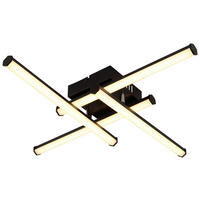 GLOBO LED-Deckenleuchte KIRINA 67342-24 schwarz Kunststoff B/H/L: ca. 50x8,8x50 cm 1 Brennstellen KIRINA - schwarz (50,00/50,00/8,80cm) - GLOBO