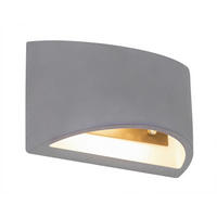 GLOBO Wandleuchte grau Beton B/H: ca. 20x12 cm 1 Brennstellen TIMO - grau (20,00/12,00cm) - GLOBO