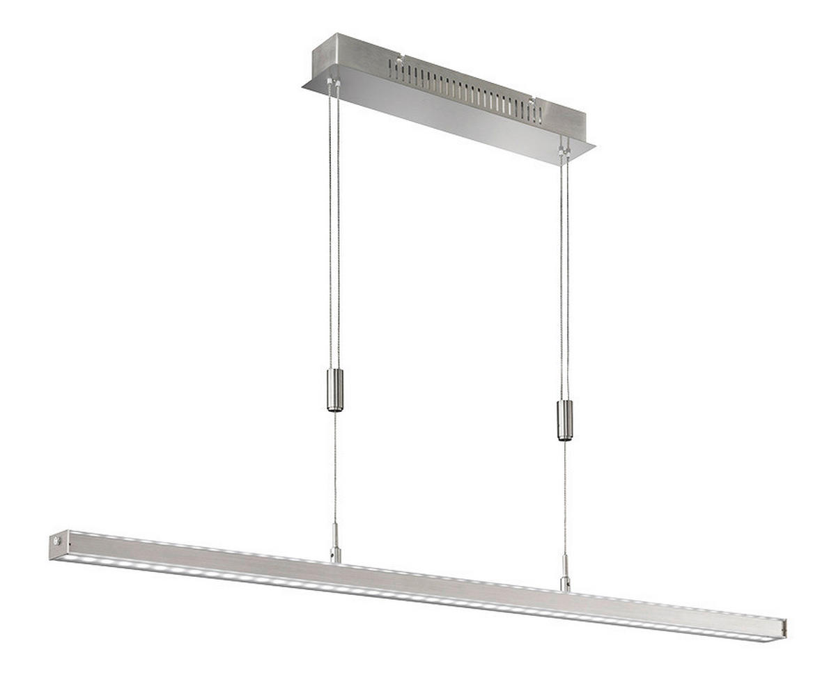 Fischer & Honsel LED-Pendelleuchte 60059 nickel matt Metall Acryl B/H/T: ca. 115x150x7 cm 2.0 Brennstellen Vitan TW - nickel matt (115,00/150,00/7,00cm) - Fischer & Honsel